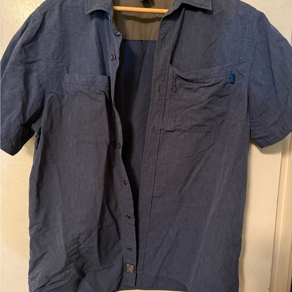 Outdoor Research Blue Button-Up Shirt